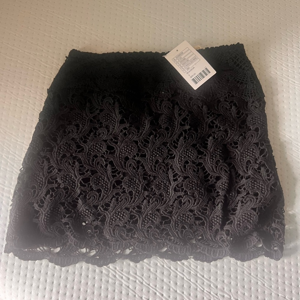 Urban Outfitters Black Lace Pencil Skirt